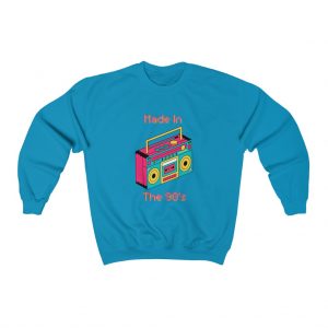 Made In The 90's is the perfect crewneck sweatshirt for anyone that loves the 90's or was made in the 90's.